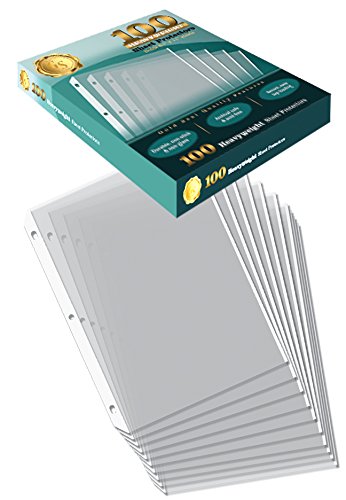 100 Clear Heavyweight Poly Sheet Protectors by Gold Seal, 8.5" x 11"