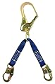 FallTech 8250LTW Rebar Positioning Assembly - Steel Rebar Hook with 25" Gate, 2 Steel Snap Hooks, 2 Layer Jacketed Web, 24" Non-Swivel, Blue