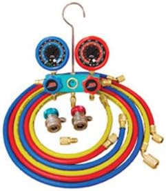 ATD Tools 3696 Deluxe Dual Aluminum xeun3g45gt5 A/C Manifold Gauge Set 3st5k4y27e with "96""" Hoses ajswi89 hnmaiperv97 5vw70te04 Set v689e1tt Includes: