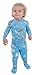 PajamaGram Gingerbread Fun Long-Sleeved Pajamas with Pants, Blue, Big Girls' 8