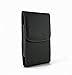 MyNetDeals Vertical Leather Case Compatible for Samsung Galaxy S4 Mini with Magnetic Closure with Belt Clip (Plus Size Will Fit w/Otterbox Commuter on) + Wristband
