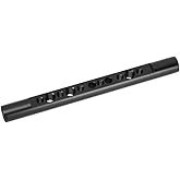 NICEYRIG 6.2 Inch 15mm Cheese Rod with 1/4 3/8 Locating Hole, M12 Inner Thread Aluminum Alloy 15mm Rod Rail for Camera Cage Rig, Lens Support - 541