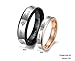 Dreamslink His or Hers (Priced Separate) Forever Love Black & Rose Gold Plated Stainless Steel Titanium Wedding Band Couple Rings(Available Sizes 5 to 12)