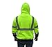3C Products SAJ6700, ANSI/ISEA Class 3, Men’s Safety Fleece Hoodie Jacket, Reflective, Pockets, Neon Green w/Black Bottom