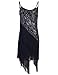 PrettyGuide Women's 1920S Paisley Art Deco Sequin Tassel Glam Party Gatsby Dress Pure 0/4 Black