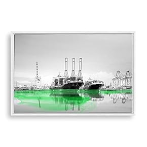 Framed Black and White Scenery Home Artwork for...