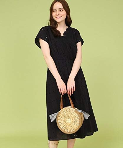 Amazon アナトリエ ミドルワンピース Lサイズあり 手洗い可 シフリー刺繍ワンピース レディース ブラック 019 40 L ワンピース チュニック 通販