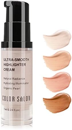 Color Salon Strobing Liquid Illuminating Highlighter Makeup Ultra-Smooth Highlighter Glow Cream for Face Contour Makeup (Ice)