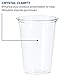 Dart TR16 16 oz Flush-fill Ultra Clear PET Plastic Cup (Case of 1000)
