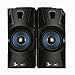 Getttech Stereo Speakers 2.0 for pc Compact and Portable in-line Audio controler Black/Blue (sk1000)thumb 1