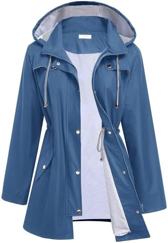 Amazon.com: Mzkdieey Womens Fleece Lined Waterproof Raincoat