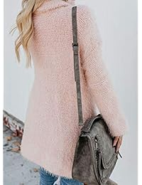 Sidefeel Abrigo de forro polar con capucha frontal abierto para mujer