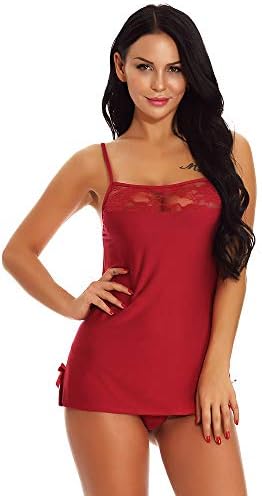 UOKNICE SEXY Fashion Women Chemise Nighty Lace Babydoll Lingerie Sleep Dress