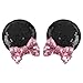 YanJie Sequin Mouse Ears Clips, Glitter Hair Accessories Party Favor Decoration for Girls (Pink)