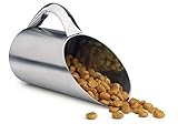 Pet Studio Stainless Steel Matte Finish Pet Scoops - Convenient Scoops for Dry Dog and Cat Food - 5&frac12;", 12 oz