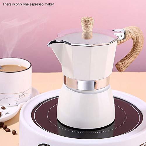 POHOVE Espressokocher, 150 ml/300 ml, für Herd, Espressokocher, Mokkakanne, Aluminium-Kaffeemaschine, italienische… – Bild 8