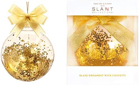 Gold Snowflake Ornaments Gold Christmas Ornaments Gold Glitter in 4" Glass Ball Ornaments