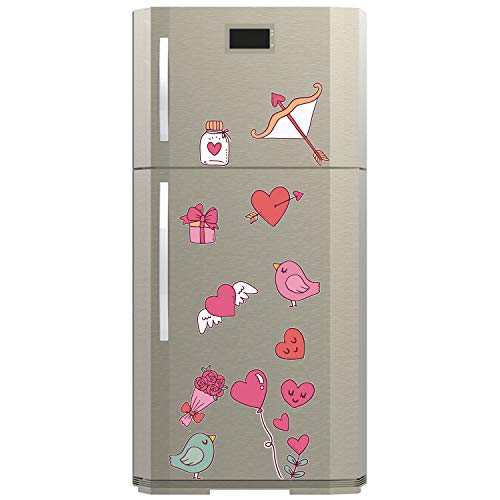 LOCOLO Valentine's Day Window Clings Decorations - Wall Glass Fridge Toilet Pink Removable Vinyl Sticker Decals for Home, Office - Valentines Party, Wedding, Anniversary Decorations, 22×13 Inch