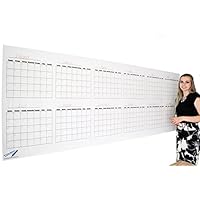 Dry Erase Wall Calendar - Blank 12 Month Large Wall Calendar- 36"x96" Giant Office Calendar