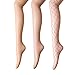 Women Fishnet Stockings - 3 or 4 Pairs Fishnets Tights for Dancing Party Halloween (One Size, nude, 3 pairs)