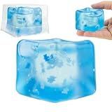 Ice Cube Squishy Toys TPR Transparent Ice Block