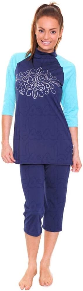 TianMai Modest Swimwear Surfing Suit Short Sleeve Swimsuit Burkini Modesty Swimming Costume