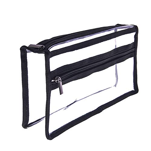 Jula Vance Clear PVC Makeup Bag Transparent Actor Bag Large Cosmetic Organizer Bag Makeup Kits Pouch Travel Make Up Accessories Storage Bag Clear Pencil Pouch Case Bag
