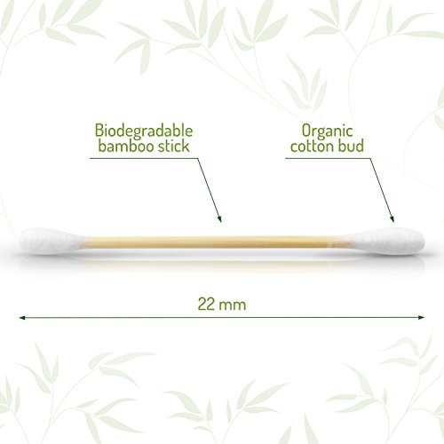 Bamboo Cotton Buds | Eco Cotton Buds | Cotton Swab | Wooden Cotton Bud | Eco Friendly packaging | Recyclable & Biodegradable cotton buds | Bambaw (200) - Thumbnail 2