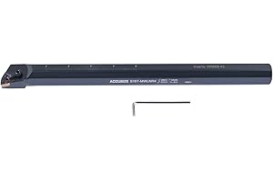 Accusize Industrial Tools 1'' x 12'' (Shank x Length) S-Mwln Heavy Duty Boring Bar with Wnmg43 Insert, Right Hand, Oxide Body