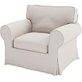 The Sofa Cover Replacement is Custom Made for IKEA Ektorp Arm Chair Sofa. Cover Only. Ektorp Slipcover Replacement (Chair, Beige Polyester)