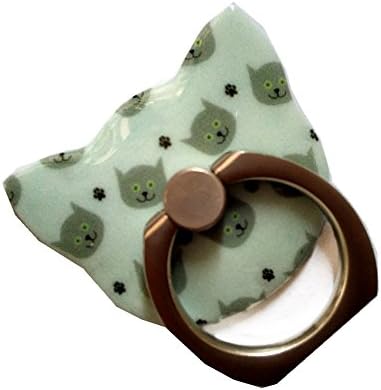 Phone Ring Stand,FenMing Cell Phone Stand Holder Desk Stand Kickstand Multi Angle 360 Rotation Smart Cat Ring Stand Portable Ring Grip Phone Stand (Cyan)