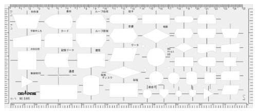Gong pass template E445 flowchart ruler H 31445 (japan import) by Dorapasu