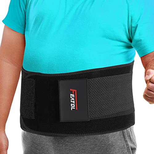 FEATOL 4XL Back Support Belt for Men Women,Lumbar Belt for Lower