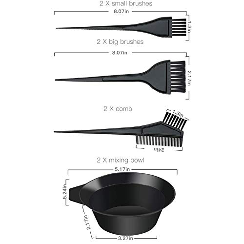 25 Piece Hair Dye Coloring Kit, DIY Professional Salon Hair Color