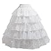 Petticoat Skirt For Women 4 Hoop Crinoline Underskirt For Ball Gown Dress