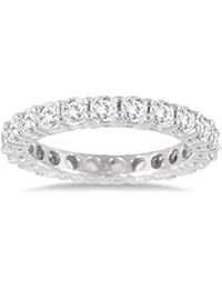 2 Carat TW AGS Certified 14K White Gold Diamond Eternity Band (K-L Color, I2-I3 Clarity)