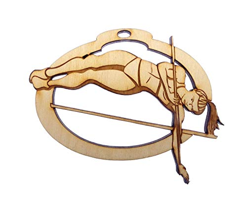Personalized Pole Vaulter Ornament, Girl, Pole Vaulting Gifts, Pole Vaulter Christmas Ornament - Thumbnail 2