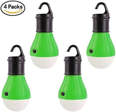 4 Packs LED Tent Light Emergency Light Camping Lantern Lamp Battery Powered Waterproof Portable Bulb Outdoor Equipment for Hiking Fishing Camping