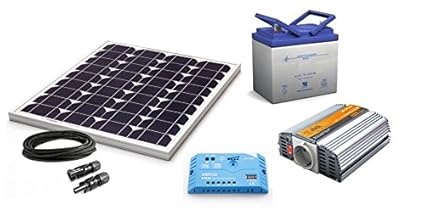 KIT SOLAR FOTOVOLTAICO AISLADA W CON PLACA DE W BATERÍA AH AGM