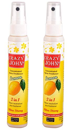 Crazy John ® Air Freshner Combo Pack- 60ml & 60ml (2 pcs Lemon)