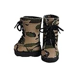Camouflage boots for Dolls -Fits 18 American Girl Dolls, Gotz, Our Generation Madame Alexander and others. by My Dolls Fashion World