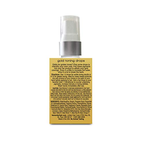 KERACOLOR TONING DROPS, GOLD, 2 FL OZ