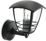 Philips Creek Outdoor Wall Light IP44 Aluminium Black E27 Bulb Sold Separately view 4
