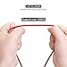 FOCUSPOWER 2PACK (3.3+6.6)FT Lightning Cable Linen Braided Fast Charging Cable 8pin Lightning to USB Cable for iPhone 7/7+/6/6+/6s/6s+/5/5s/5c/SE, iPad and More (Bright Red)