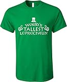 GunShowTees World's Tallest Leprechaun Funny St. Patrick's Day Irish Shirt, Large, Irish Green