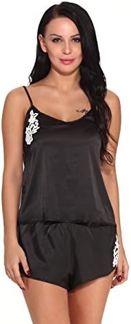 Cwtchbaby Sexy Satin Shorts Pajama Set Sleevelss Sleepwear