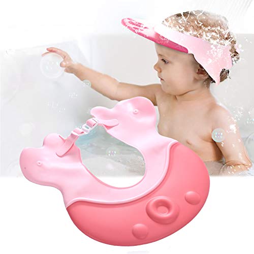 Vanly Baby Shampoo Cap, Adjustable Baby Bath Visor Hat for Kids, Toddlers, Children | Flexible Waterproof Shower Bathing Protection | for Showers, Bathtub, Sun Bathing, Hair Cutting/Trimming (Pink) - Thumbnail 6