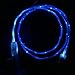 Flowing LED Glow in The Dark Light Up Visible Charging Cable Micro USB Compatible with Samsung Galaxy S3 S4 S5 Note HTC (Blue)