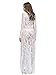 Yomoko Women Sexy Deep V-Neck Lace Maternity Photography Maxi Dress White