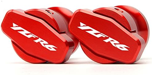 Red Aluminum CNC 8mm Swingarm Arm Spool Sliders With logo For Yamaha YZF R6